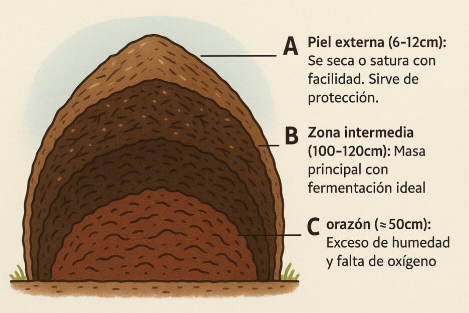 Dreiskel Biodinámica - Compost Perfecto: Transforma tu tierra con Esta Guía Definitiva y Despierta la Vida en tu Suelo - 20250828 1330 Corte Transversal de Monton simple compose 01k3r6zt4pfb6st6wqrqgb3qcv 2