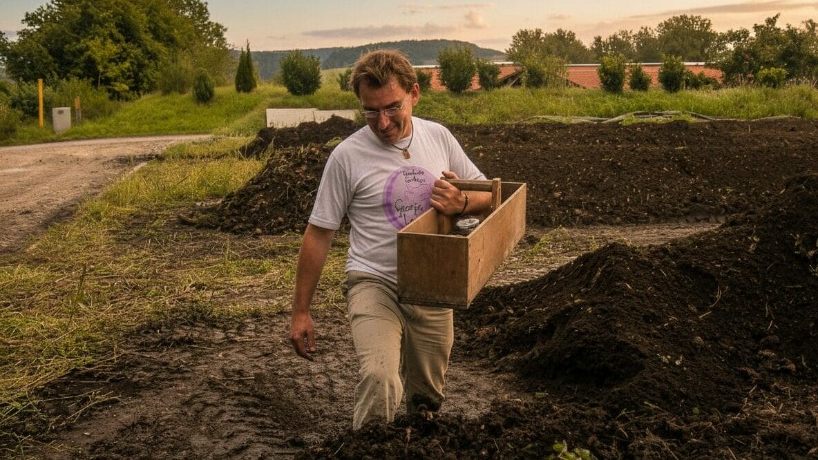 Dreiskel Biodinámica - Descubre el Compostaje Consciente: Transforma Residuos en Vida y Reaviva tu Finca con Sabiduría - Jordi Qureol aplicando preparados edited 7