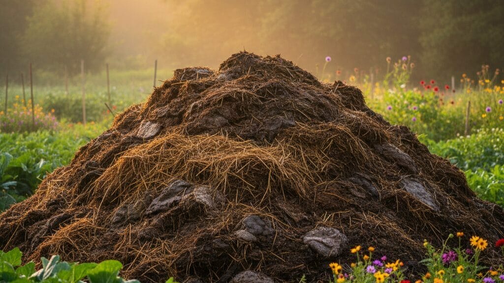 Dreiskel Biodinámica - Descubre el Compostaje Consciente: Transforma Residuos en Vida y Reaviva tu Finca con Sabiduría - Pila de estiercol Dreiskel edited 6